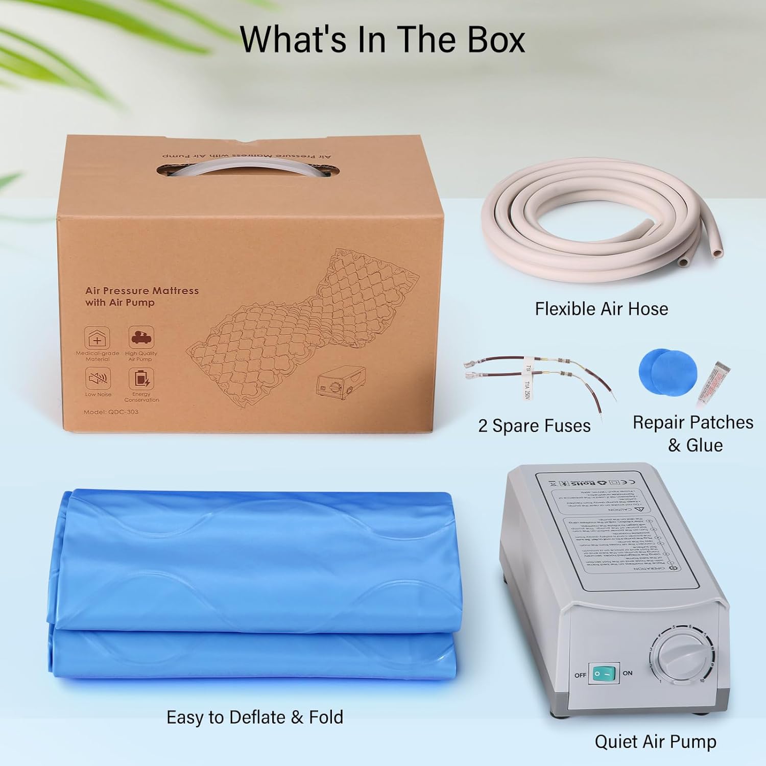 Careboda Alternating Pressure Mattress Air Pad Anti-Decubitus with Quiet Electric Pump

