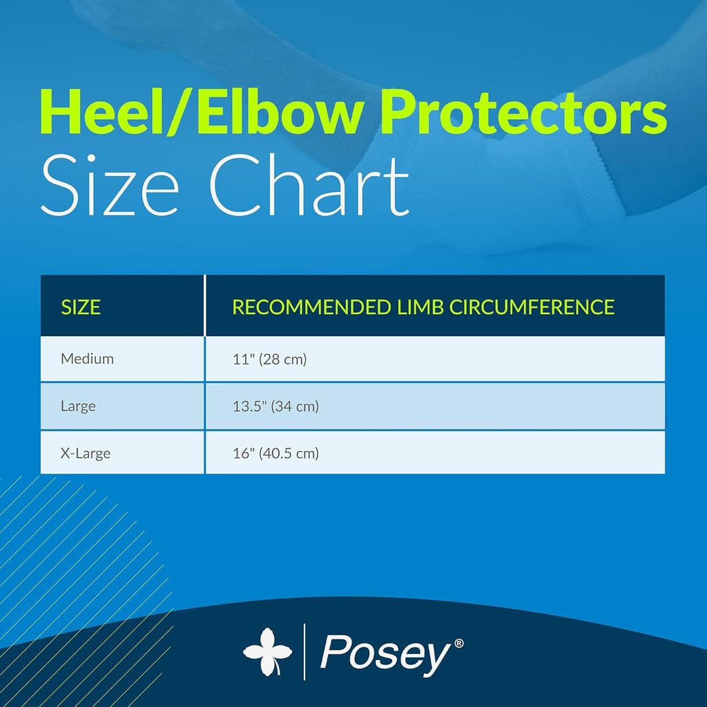 TIDI Posey Heel and Elbow Protectors with Foam Pads, Heel and Elbow, White

