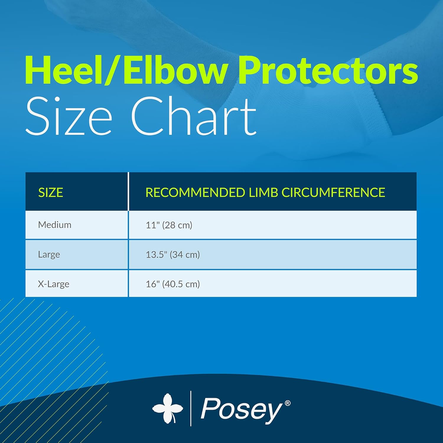 TIDI Posey Heel and Elbow Protectors with Foam Pads, Heel and Elbow, White

