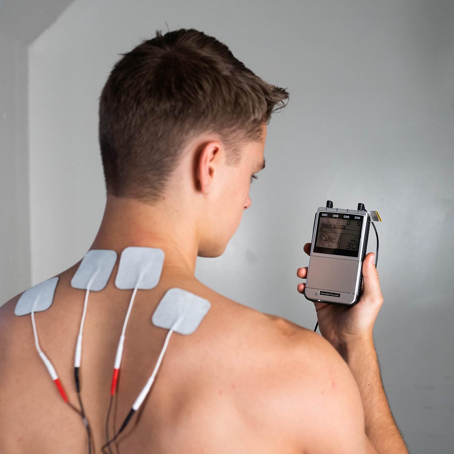 Roscoe Medical 4-Channel TENS and EMS Muscle Stimulator Unit for Pain Relief

