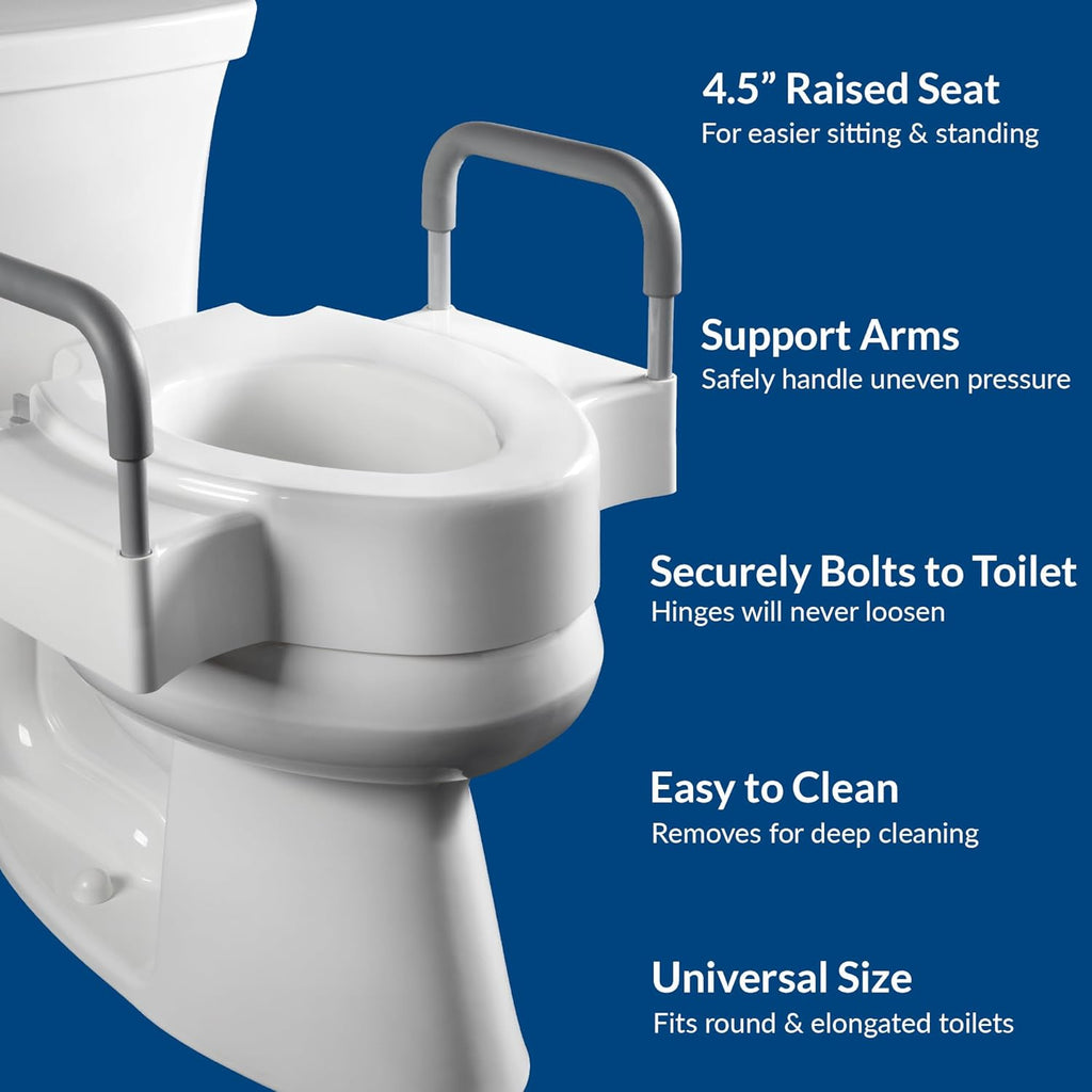 Bemis Rise 4.5 in Toilet Riser for Round and Elongated Toilets

