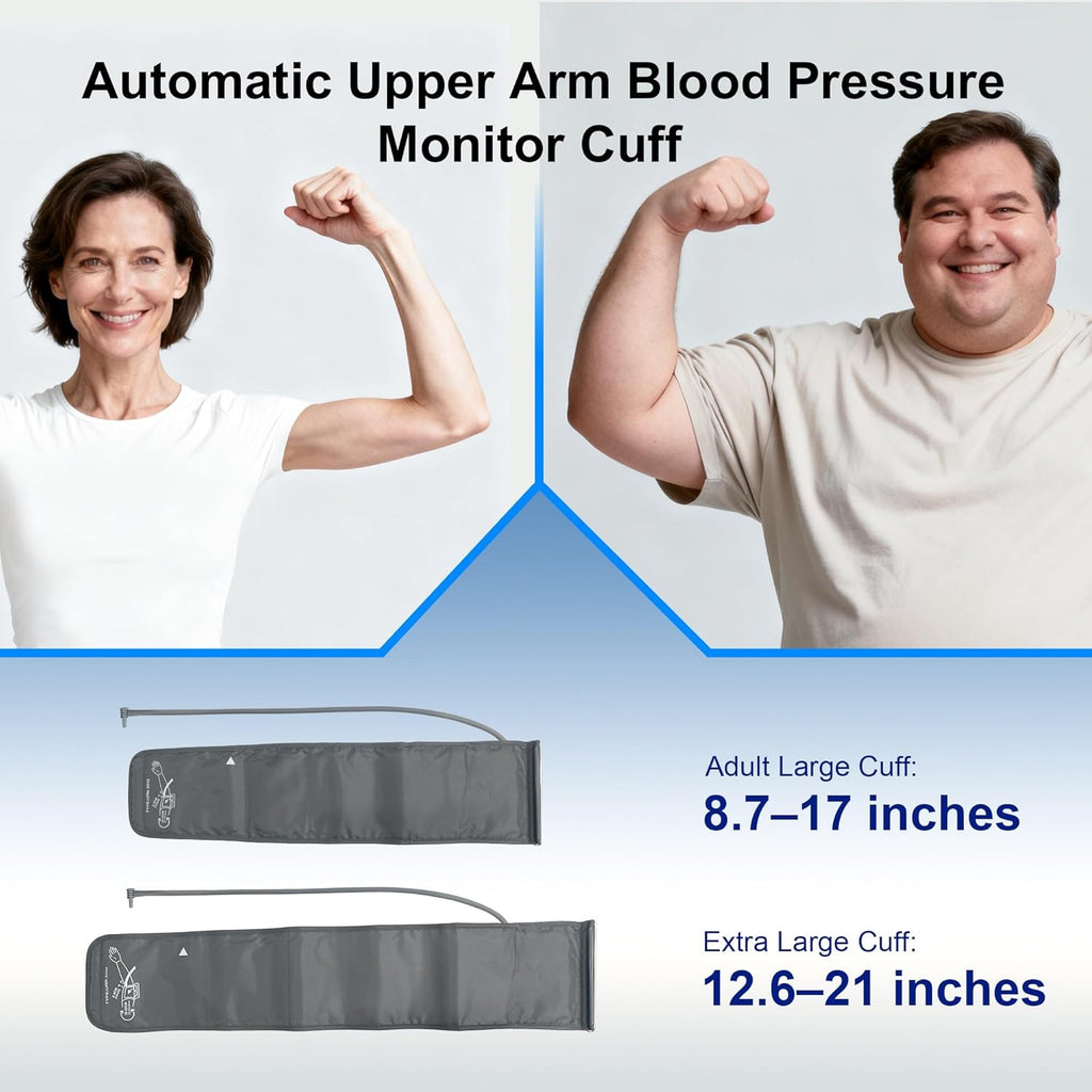 SDUNW Automatic Upper Arm Blood Pressure Monitor for Home Use with Dual-Size Cuffs

