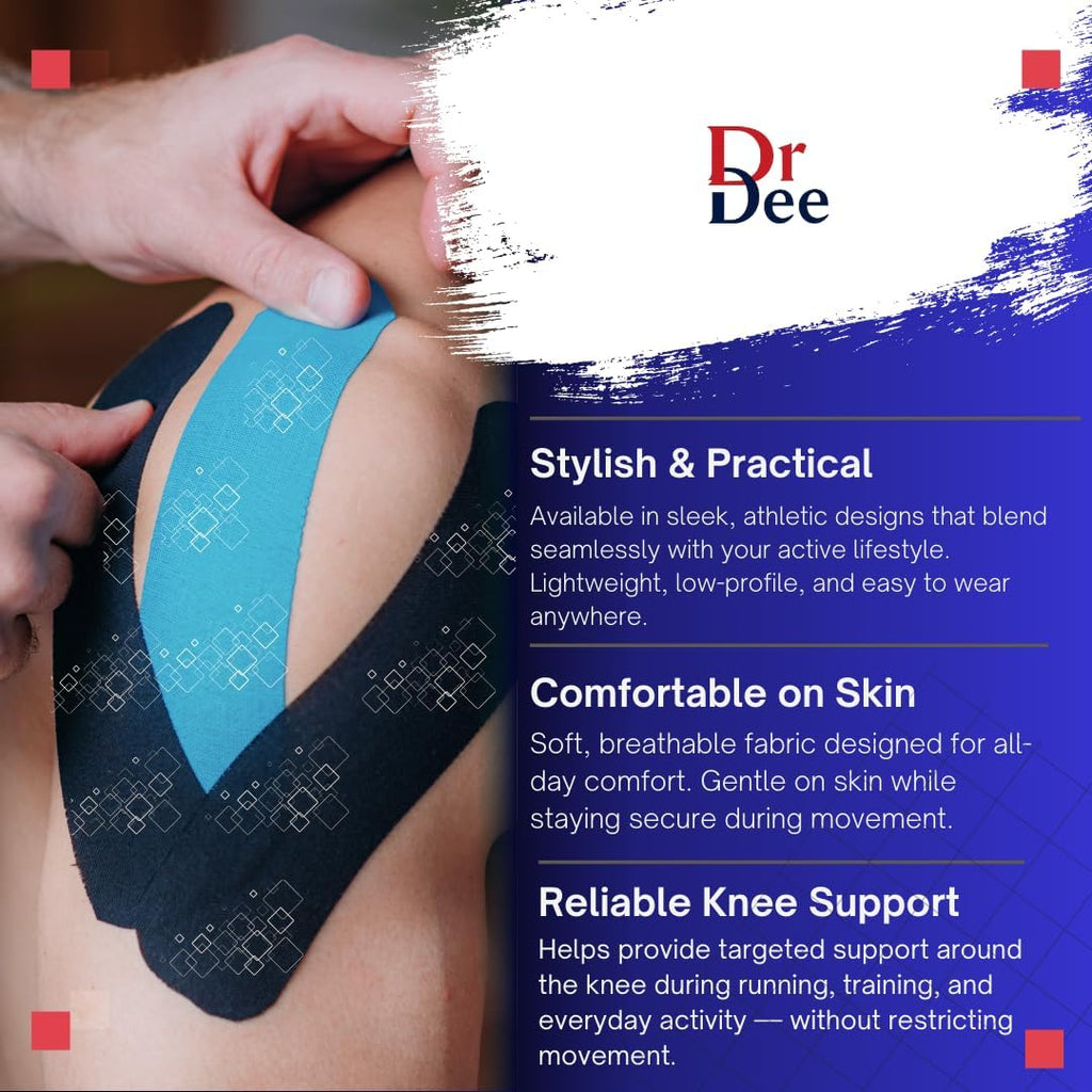 KT Tape Pre-Cut Kinesiology Sports Muscle Tape, Elastic Waterproof 4 Rolls

