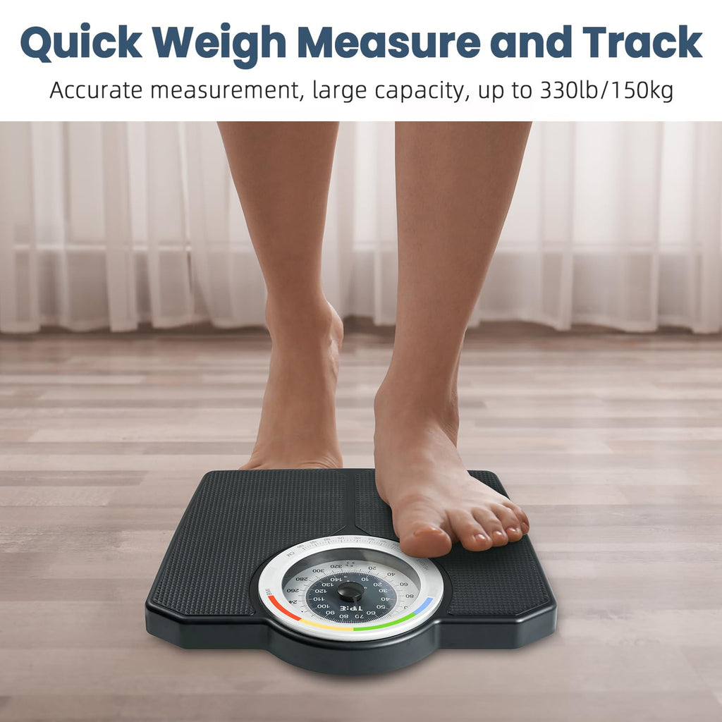 TIPRE Analog Bathroom Scale Mechanical Weight Scale Dial 150kg/330lb

