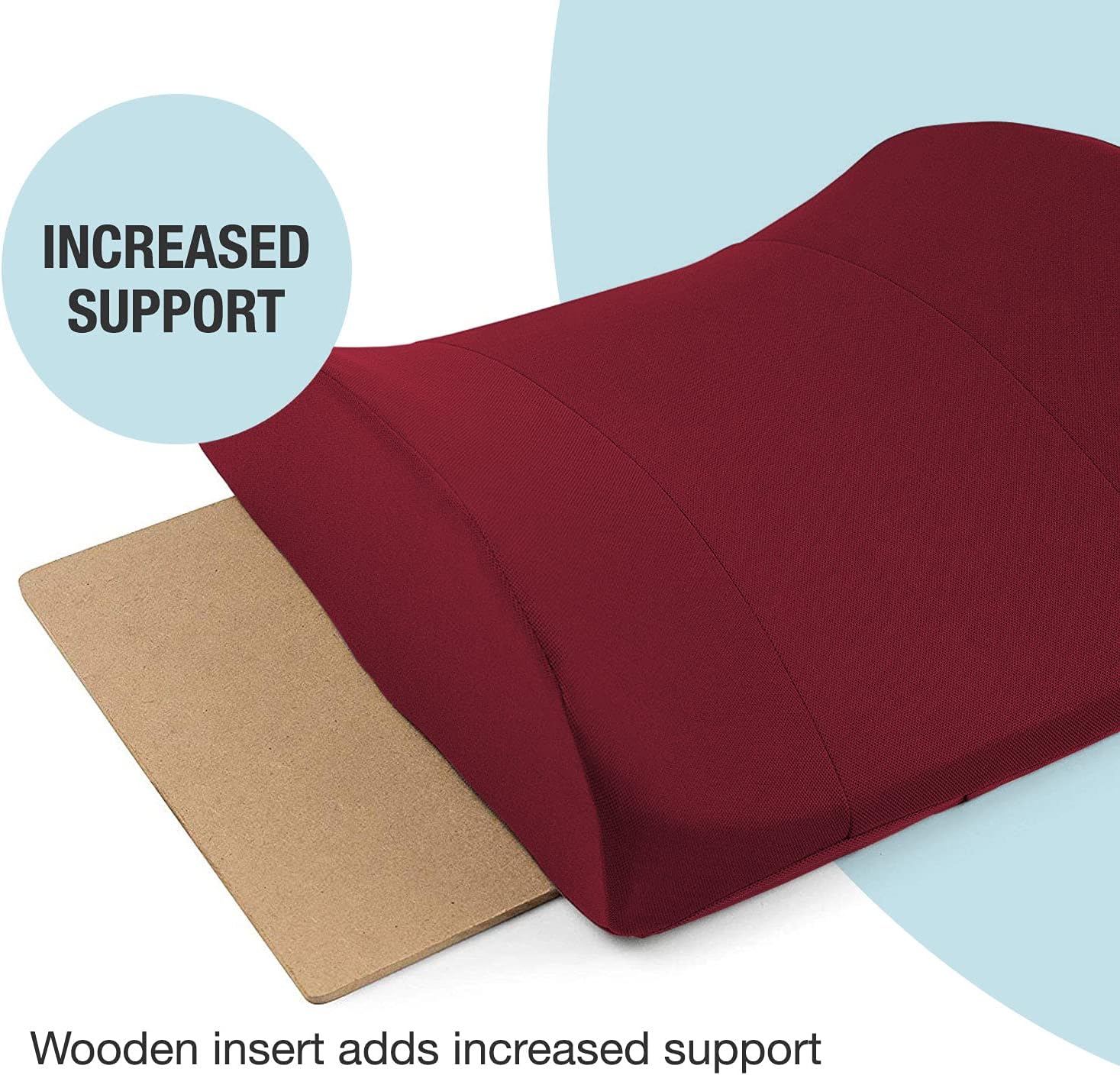 DMI Lumbar Support Pillow for Chair, Removable Washable Cover, Firm Insert

