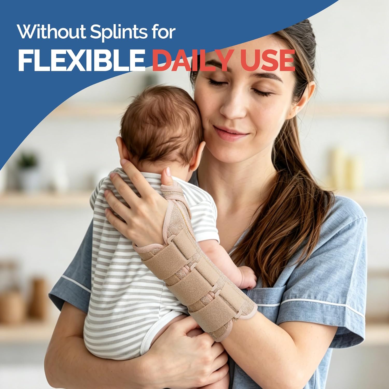 FEATOL Thumb Spica Splint Wrist Brace for Carpal Tunnel and De Quervain Night Support

