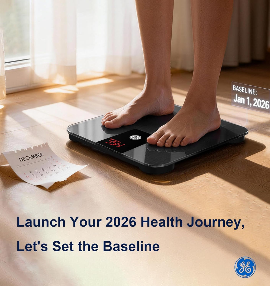 GE Digital Bathroom Scale for Body Weight with Bluetooth, 500 lb Capacity

