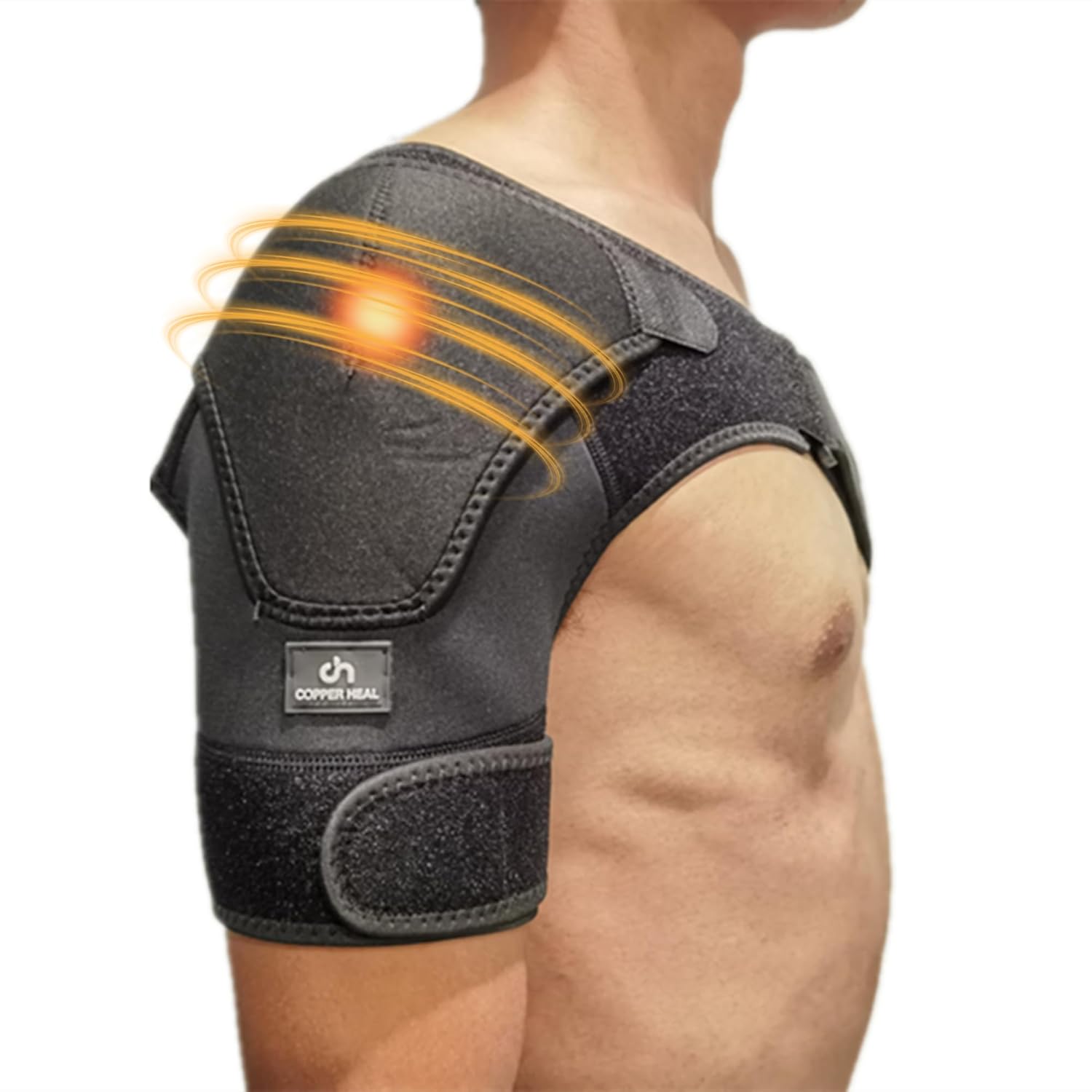 Copper Heal Shoulder Compression Sleeve Adjustable Posture Support for Neck and Arms

