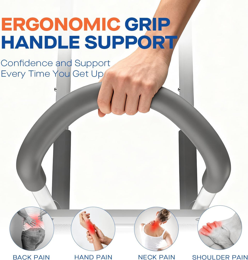 Bed Rails for Seniors with Grab Bar, Safety Light, Storage Pouch, Adjustable

