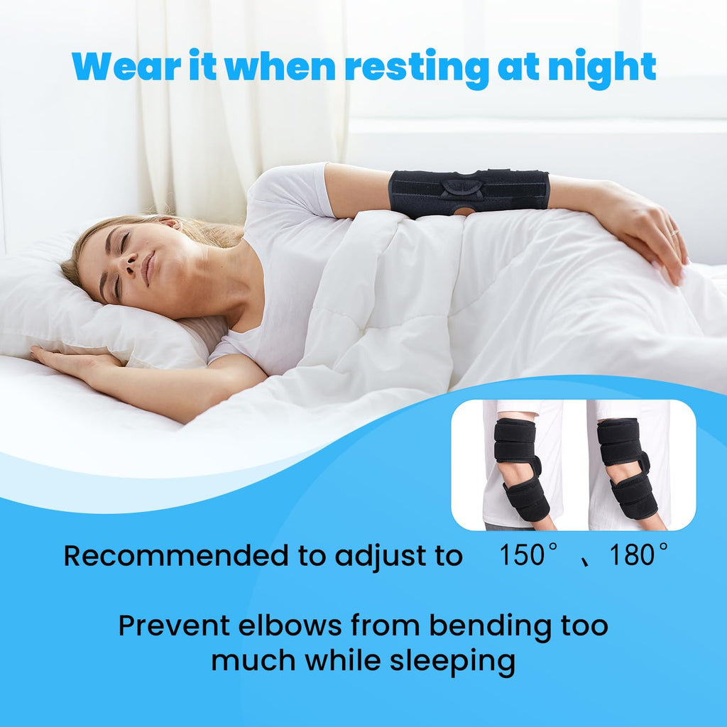 Cubital Tunnel Syndrome Elbow Brace, Ulnar Nerve Splint with 4-Position Adjustments

