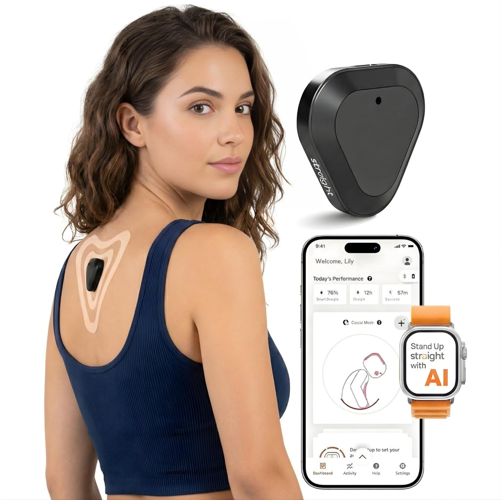Kodgem Straight Plus Smart Posture Corrector Trainer with Biofeedback, Back Brace

