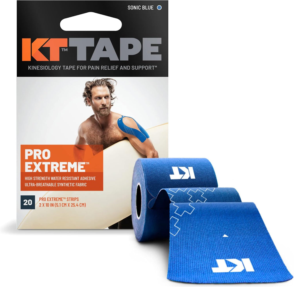 KT Tape Pro Extreme Kinesiology Sports Tape, Pre-Cut Elastic Strips, 10 in

