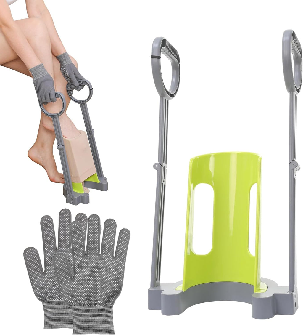 Compression Sock Aid Device for Easy Donning of Socks and Stockings

