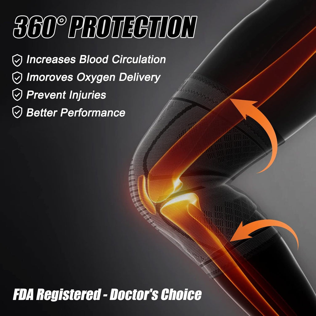 NEENCA Compression Knee Sleeves for Knee Pain Relief, Sports Knee Support

