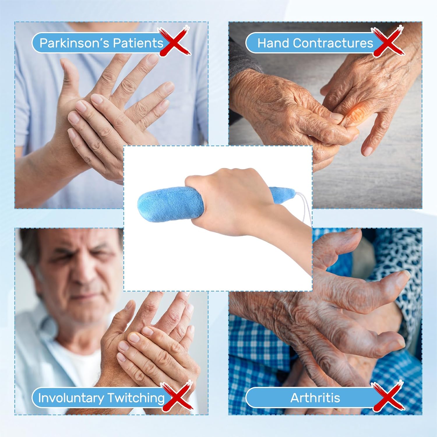 Soulchen Palm Protector Carrot Shape for Hand Contracture Support with Wands


