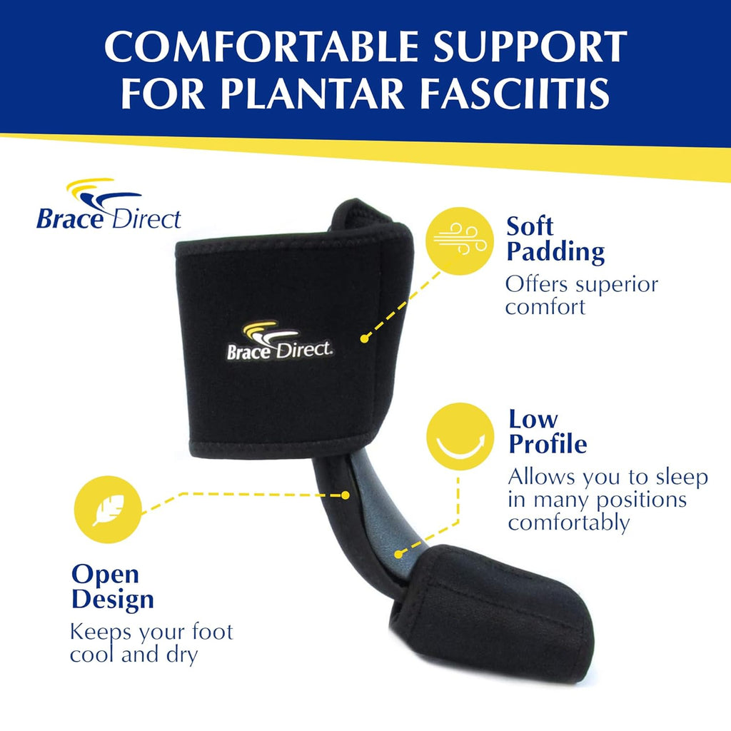 Brace Direct Dorsal Night Splint for Plantar Fasciitis, Achilles & Drop Foot

