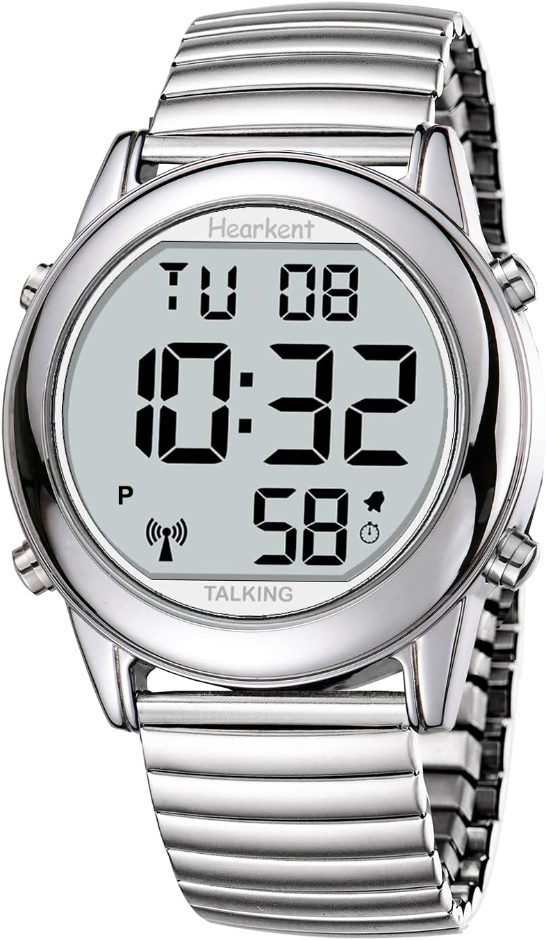 Hearkent Digital Talking Watch English, US Signal Auto Time & Date, Big Display

