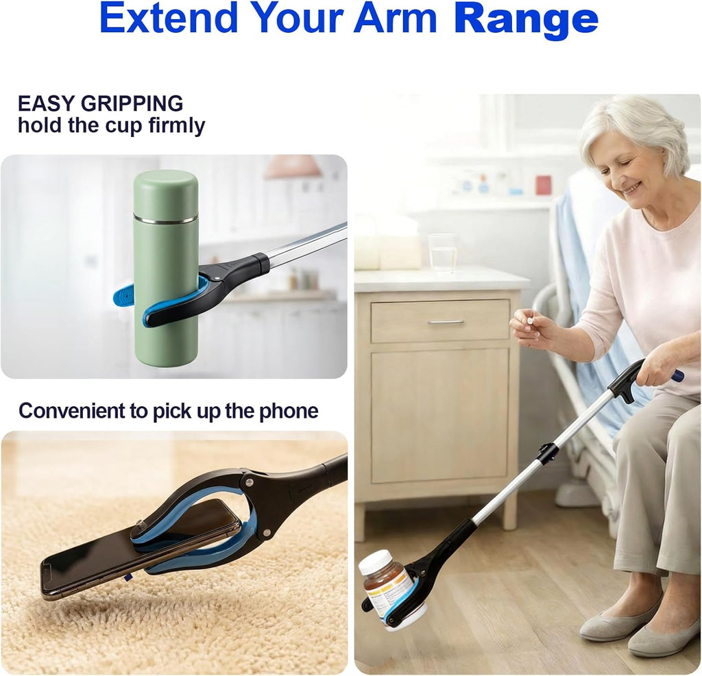 Magnetic Grabber Reacher Tool for Seniors, Foldable Heavy Duty Pickup Trash Picker

