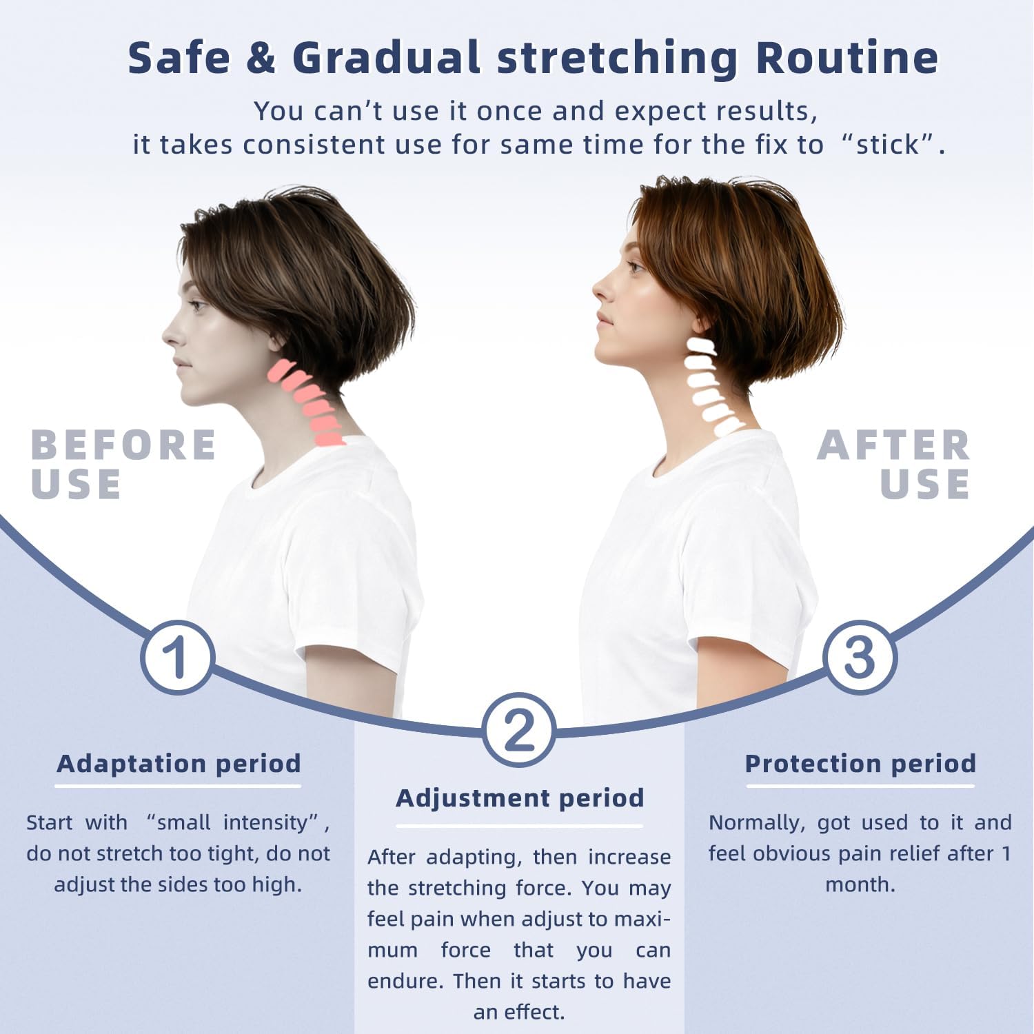 Cervical Traction Device Neck Stretcher Adjustable Support for Neck Pain Relief

