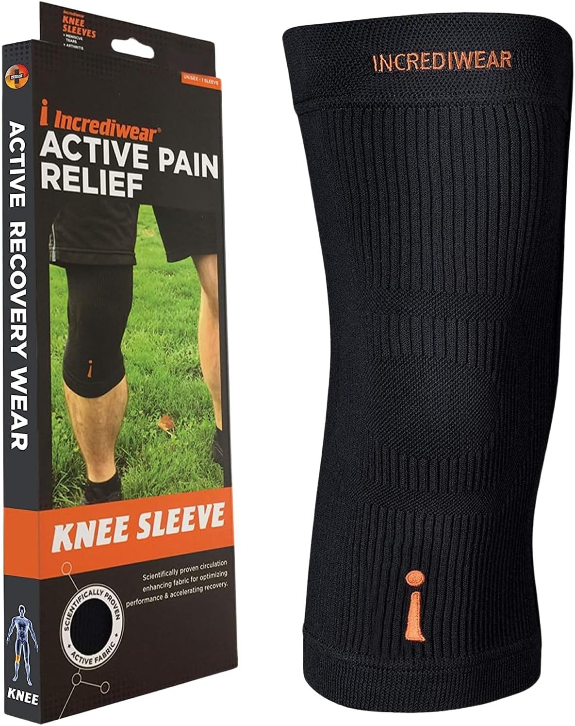 Incrediwear Knee Sleeve with Infrared Compression for Knee Pain Relief and Support


