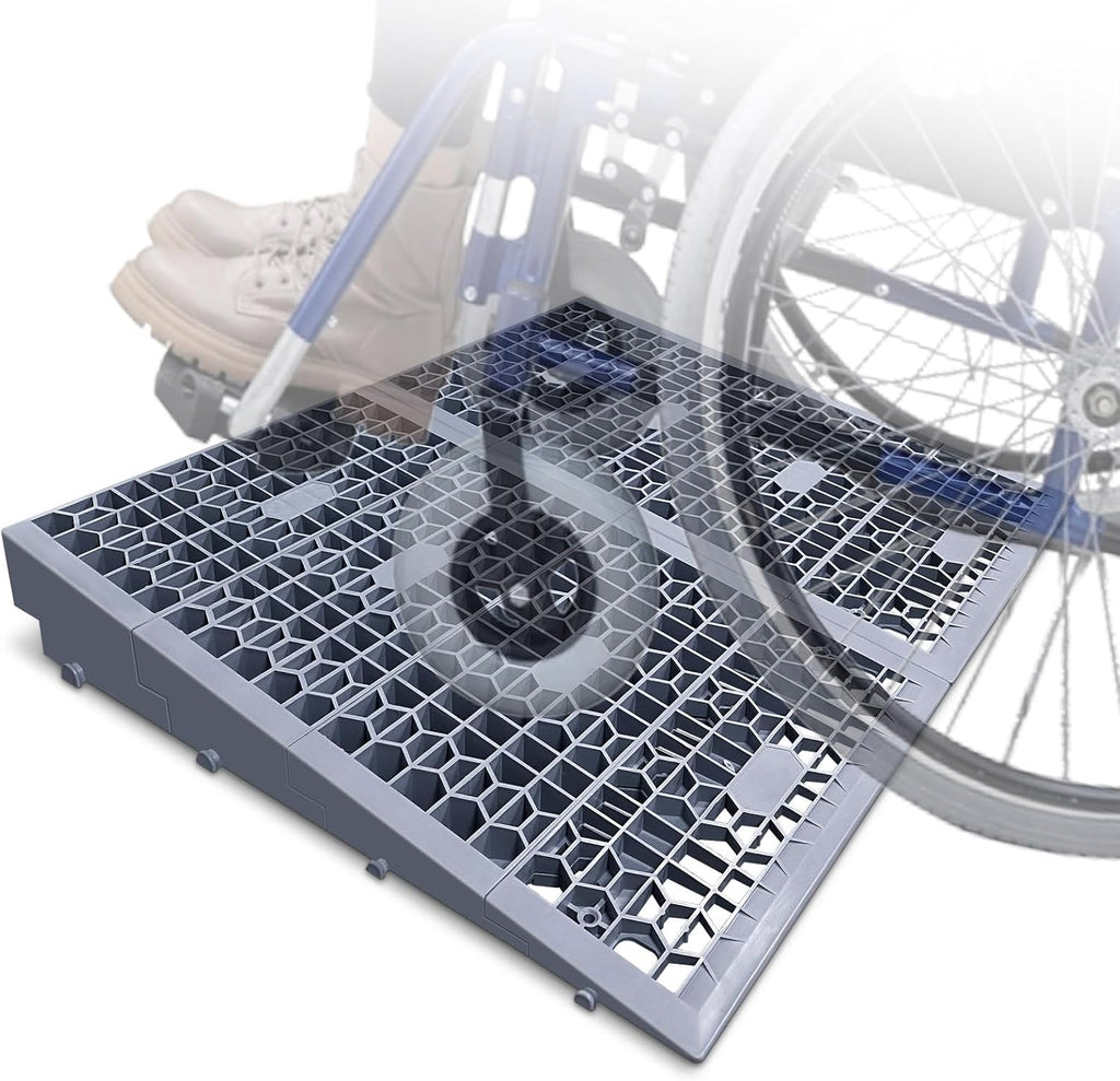 ROBLOCK Detachable Modular Wheelchair Threshold Ramp for Doorways, 3000 lb Capacity

