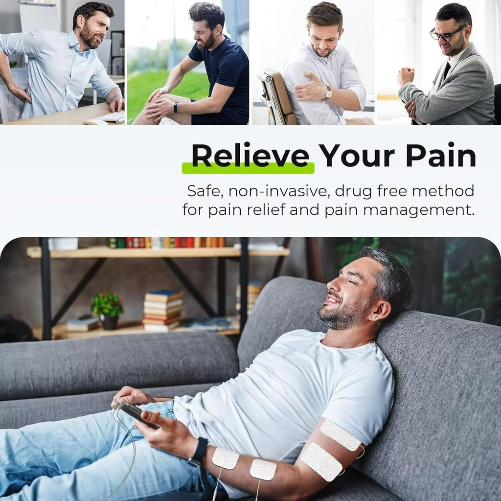 AUVON 3-in-1 TENS EMS Relax Muscle Stimulator with 40 Intensities and 24 Modes

