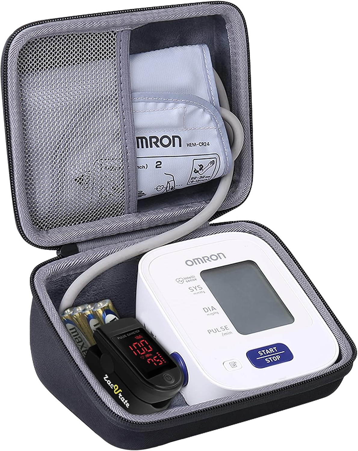 co2CREA Hard EVA Travel Case for Omron Upper Arm Blood Pressure Monitor BP7100

