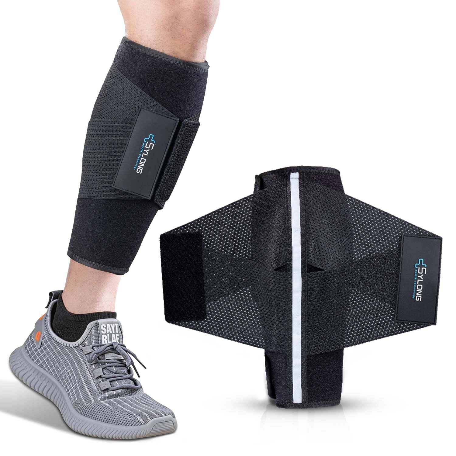 Sylong Calf Compression Wrap Brace for Swelling, Varicose Veins, and Muscle Soreness

