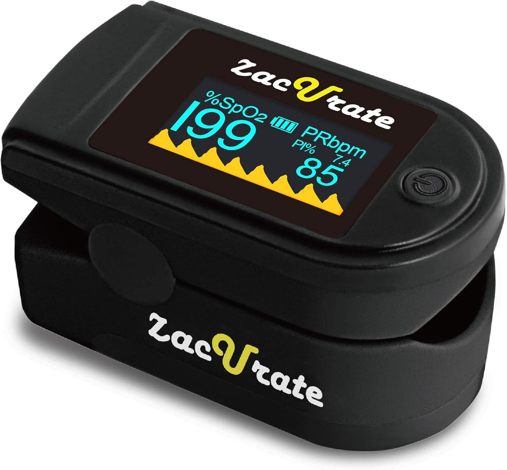 Zacurate 500C Elite Fingertip Pulse Oximeter with Silicon Cover, Batteries & Lanyard

