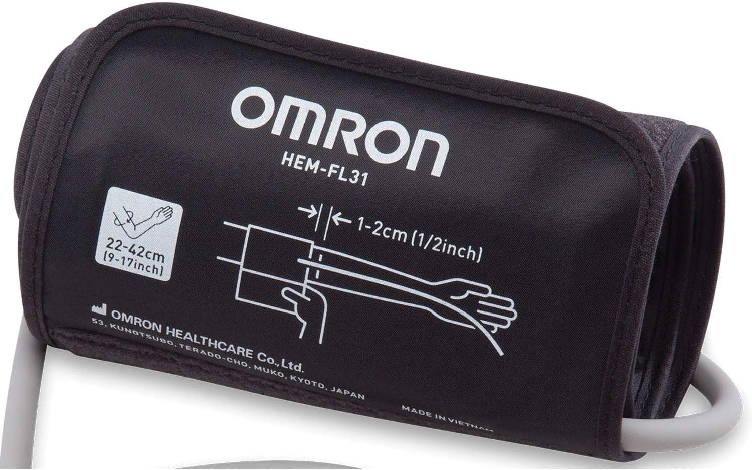 Omron Easy-Wrap ComFit Wide-Range Blood Pressure Cuff, Large 9–17 in

