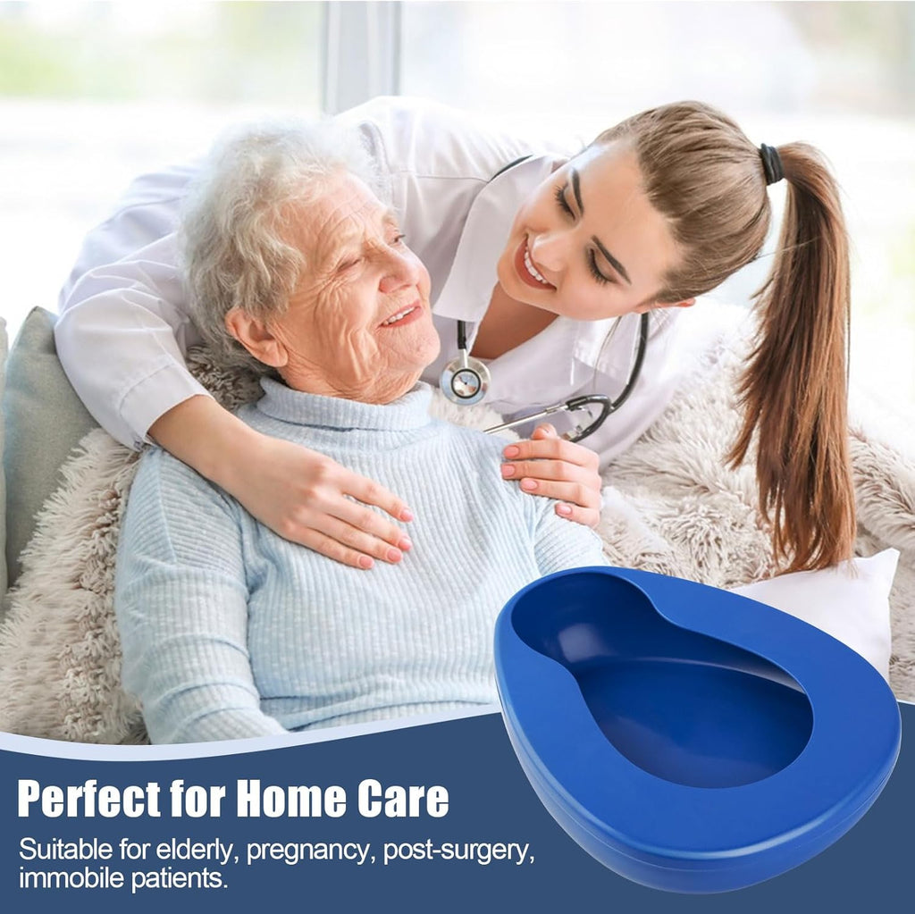 Care pan set with disposable inserts for hygienic in-bed toileting support

