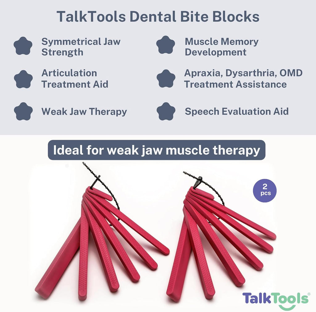 TalkTools Dental Bite Blocks for Jaw Grading Therapy Tools for Chewing and Biting

