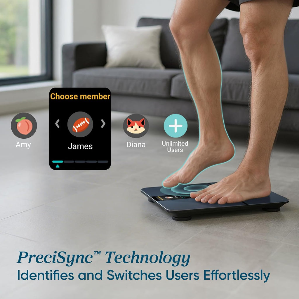 Etekcity FSA HSA Smart Scale for Body Weight, BMI & Muscle Mass, Tempered Glass

