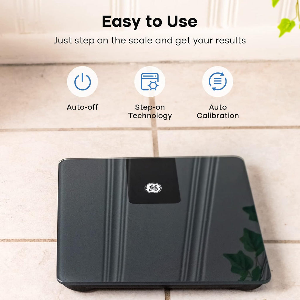 GE Digital Bathroom Scale for Body Weight with Bluetooth, 500 lb Capacity


