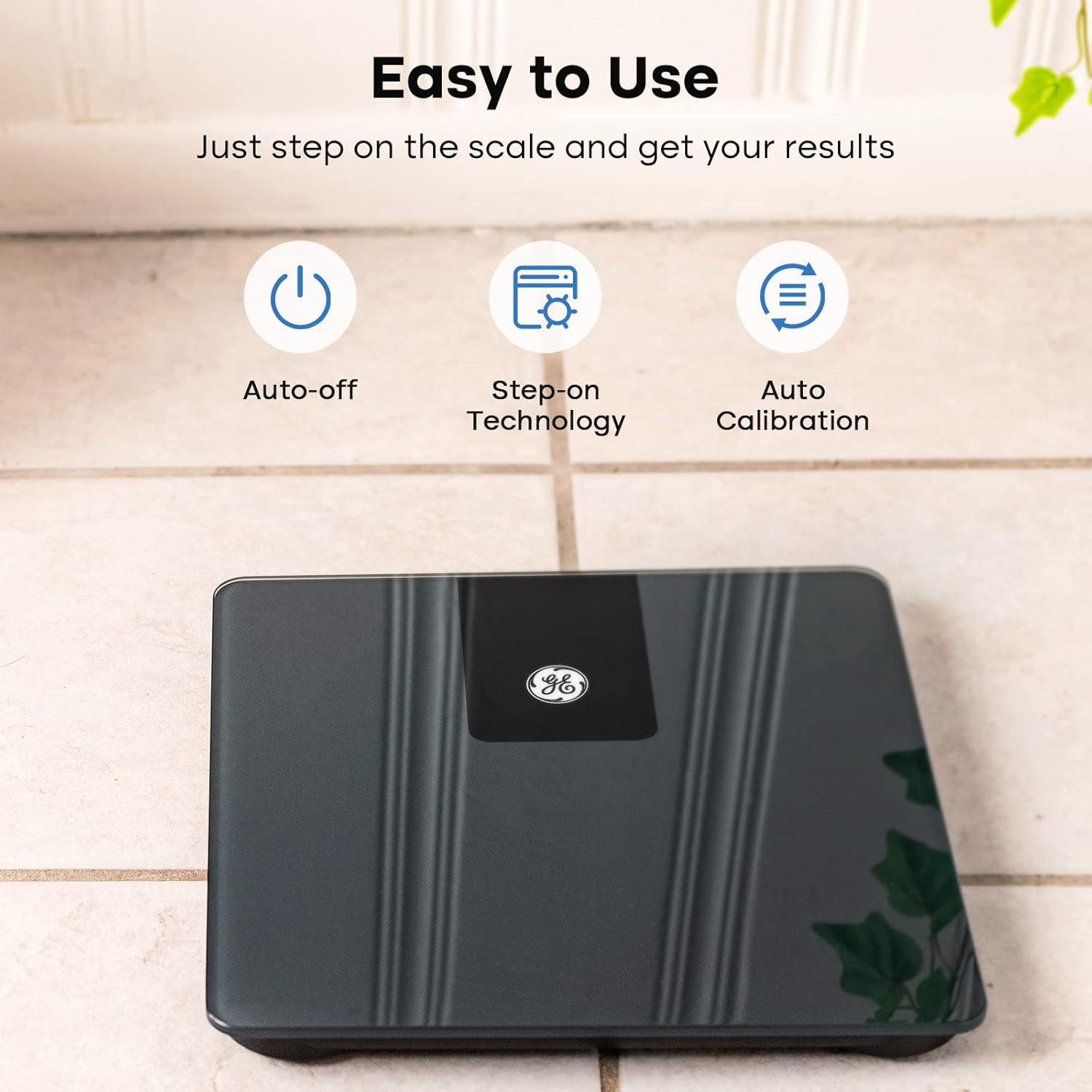 GE Digital Bathroom Scale for Body Weight with Bluetooth, 500 lb Capacity

