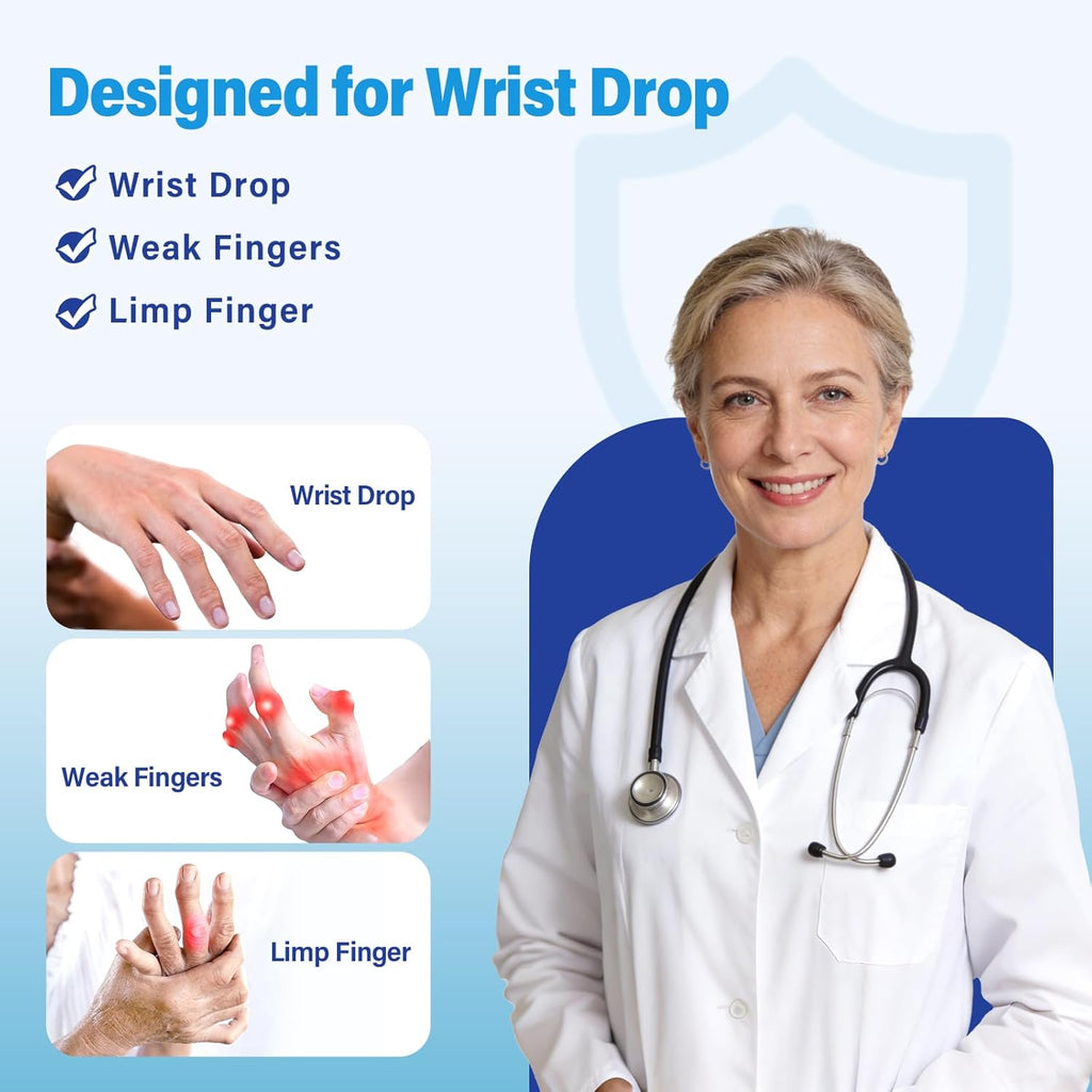 Chonario Radial Nerve Palsy Splint for Wrist Drop, Finger Extension Brace

