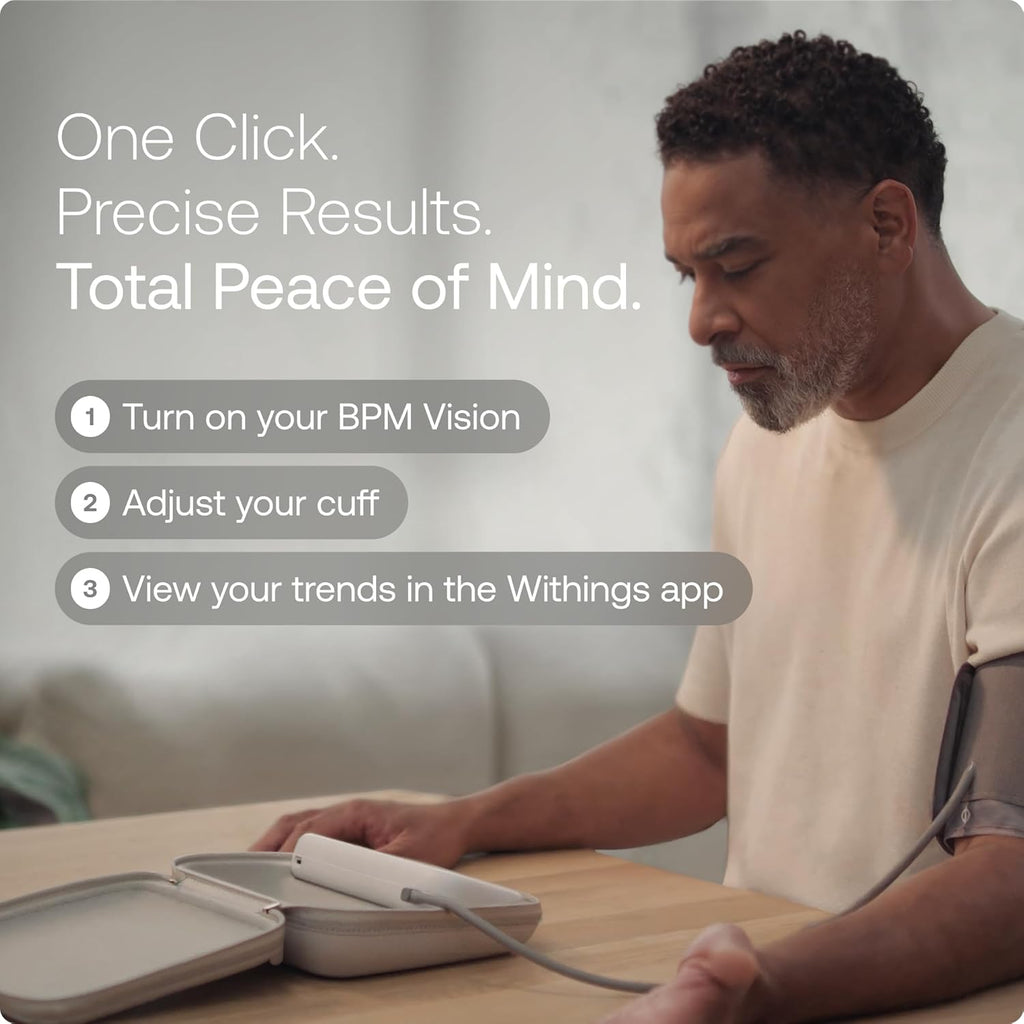 Withings BPM Vision Smart Arm Blood Pressure Monitor, FDA-Cleared, Wi-Fi/Bluetooth

