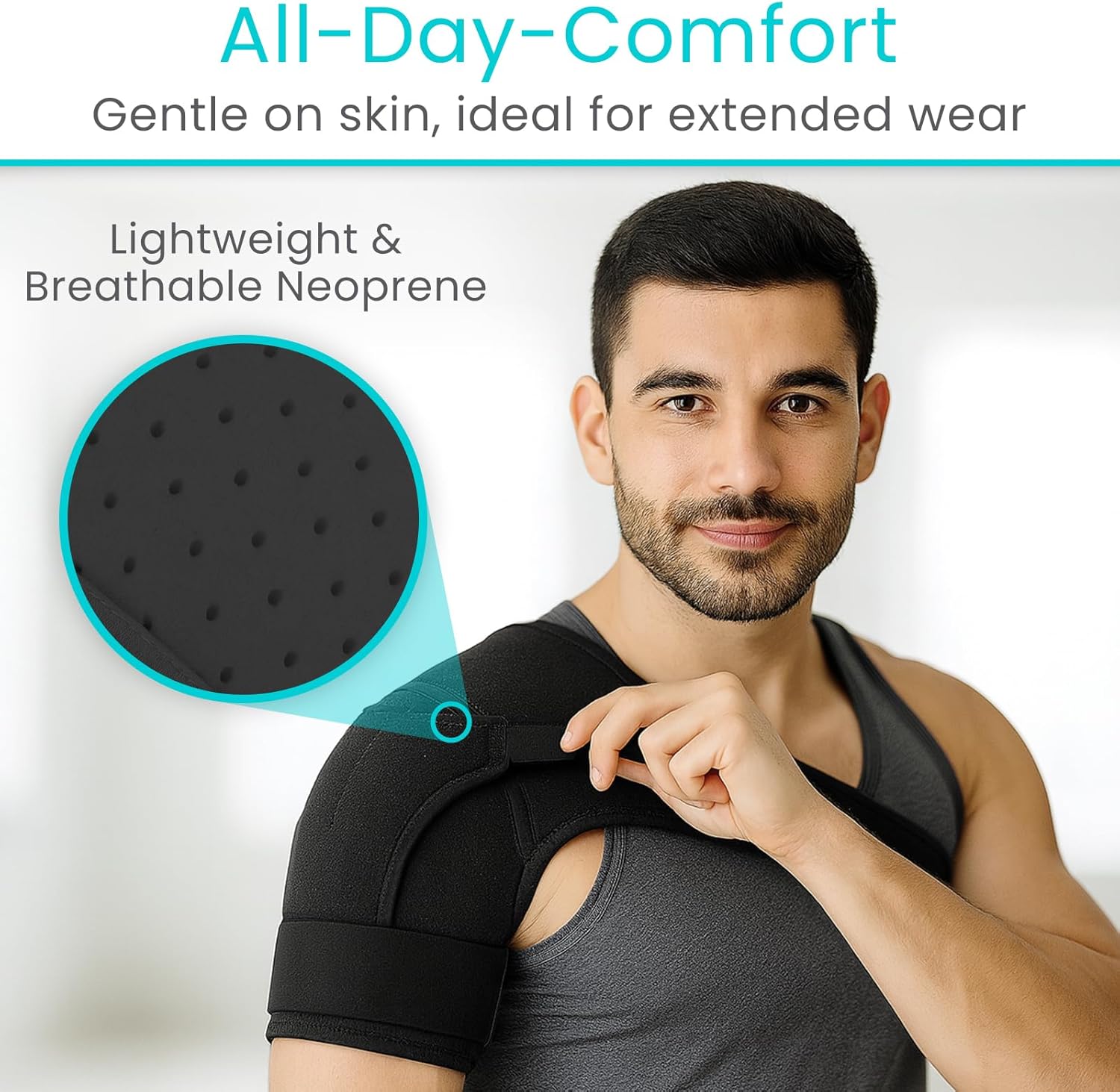 Vive Shoulder Brace Compression Sleeve for Rotator Cuff, Arthritis, Sprains

