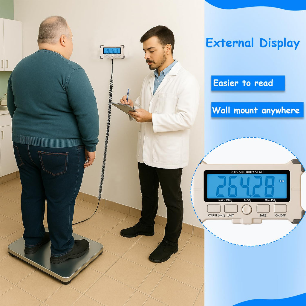 King Mills Extra Wide Heavy Duty Bariatric Body Weight Scale 300kg/660lb

