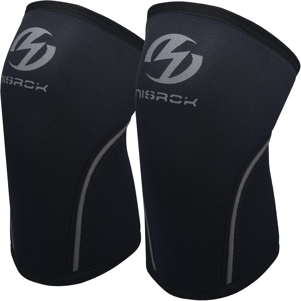 Nisrok 7mm Neoprene Compression Knee Sleeves, Support for Training & Weightlifting

