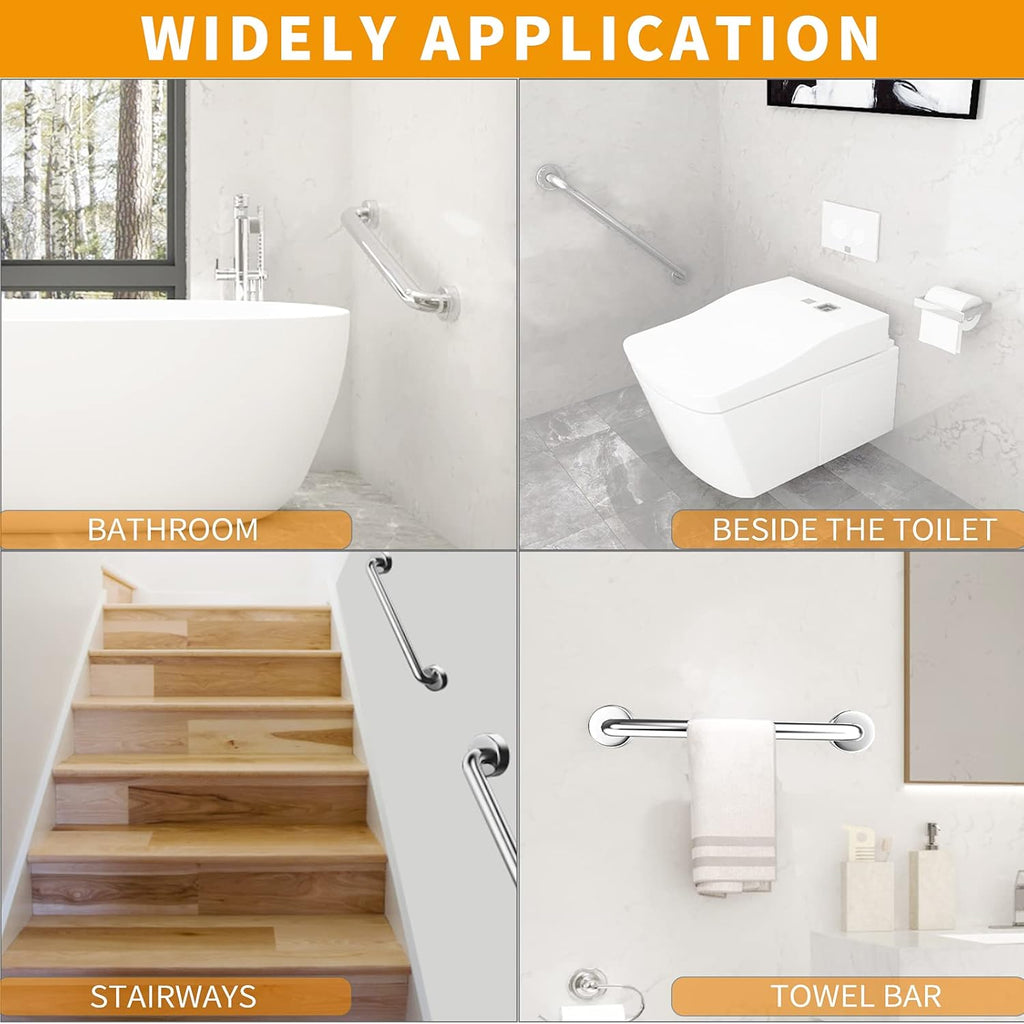 Lifeassist ADA Shower Grab Bars for Bathroom, 1.25 in Diameter, 500 lb Support

