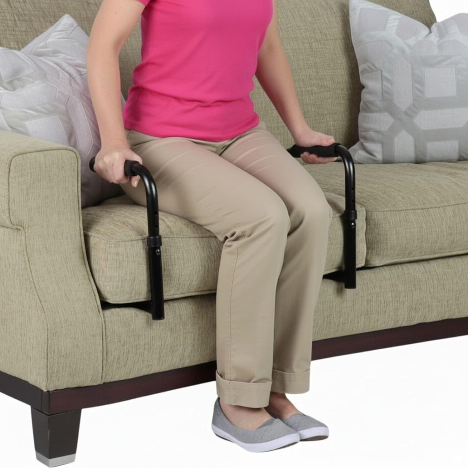 Vive Stand Assist Mobility Standing Aid Rail for Couch and Chair, Grab Handles

