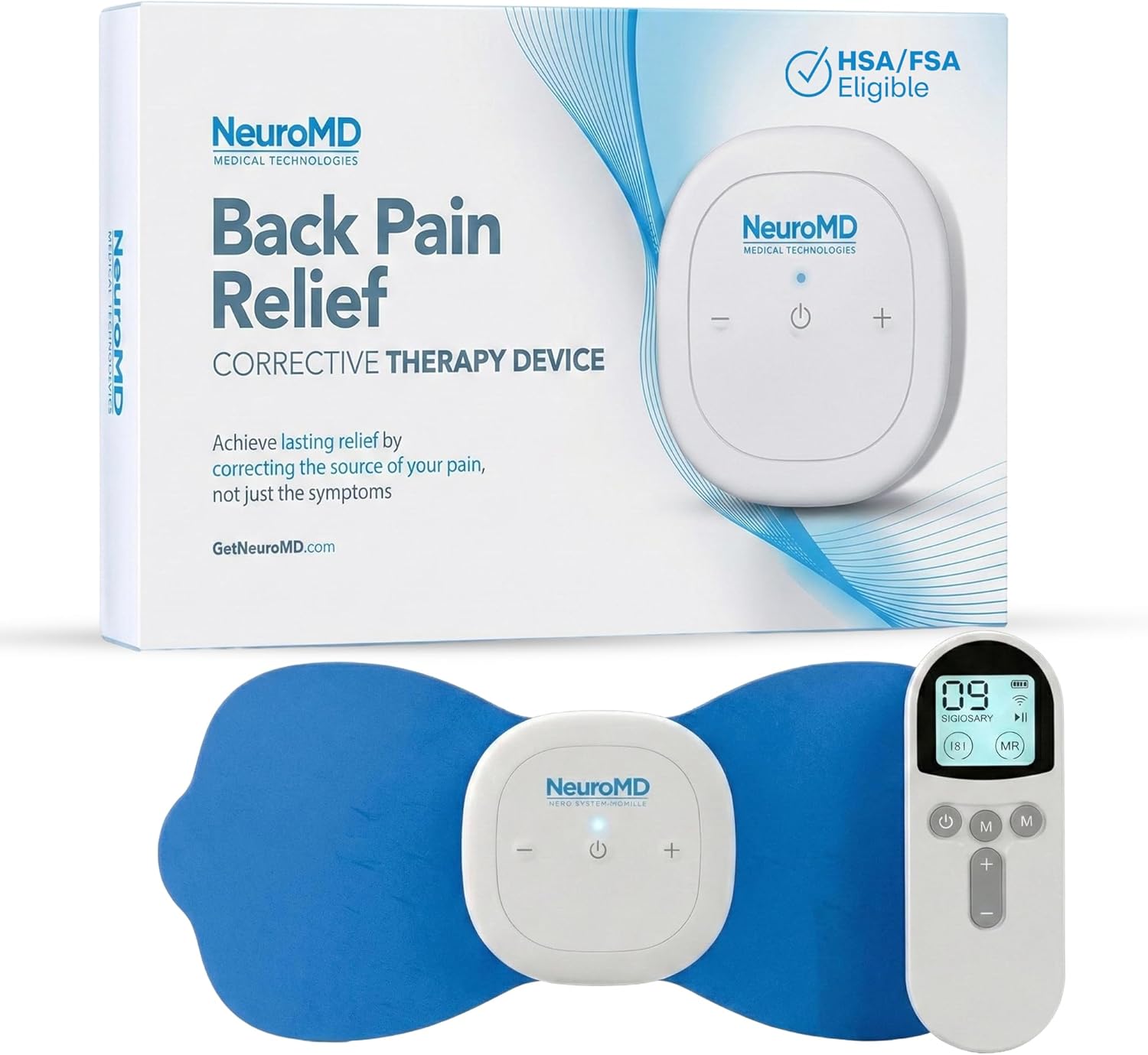 NeuroMD Wireless NMES Muscle Stimulator for Back Pain Relief and Sciatica

