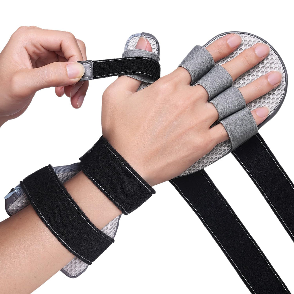 DrFinger Finger Hand Brace Splint for Straightening, Night Support, 5-Finger

