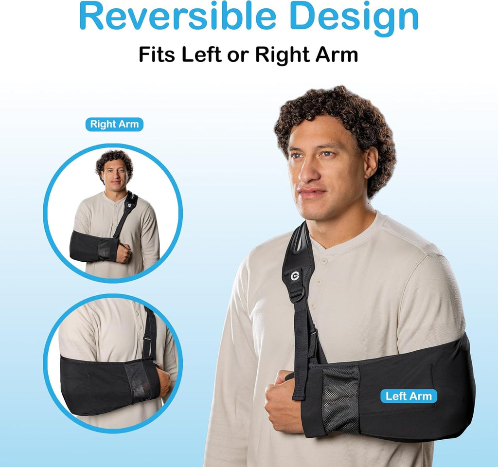 HealJoy Pro Arm Sling with Split-Strap Support, Breathable Mesh Shoulder Brace

