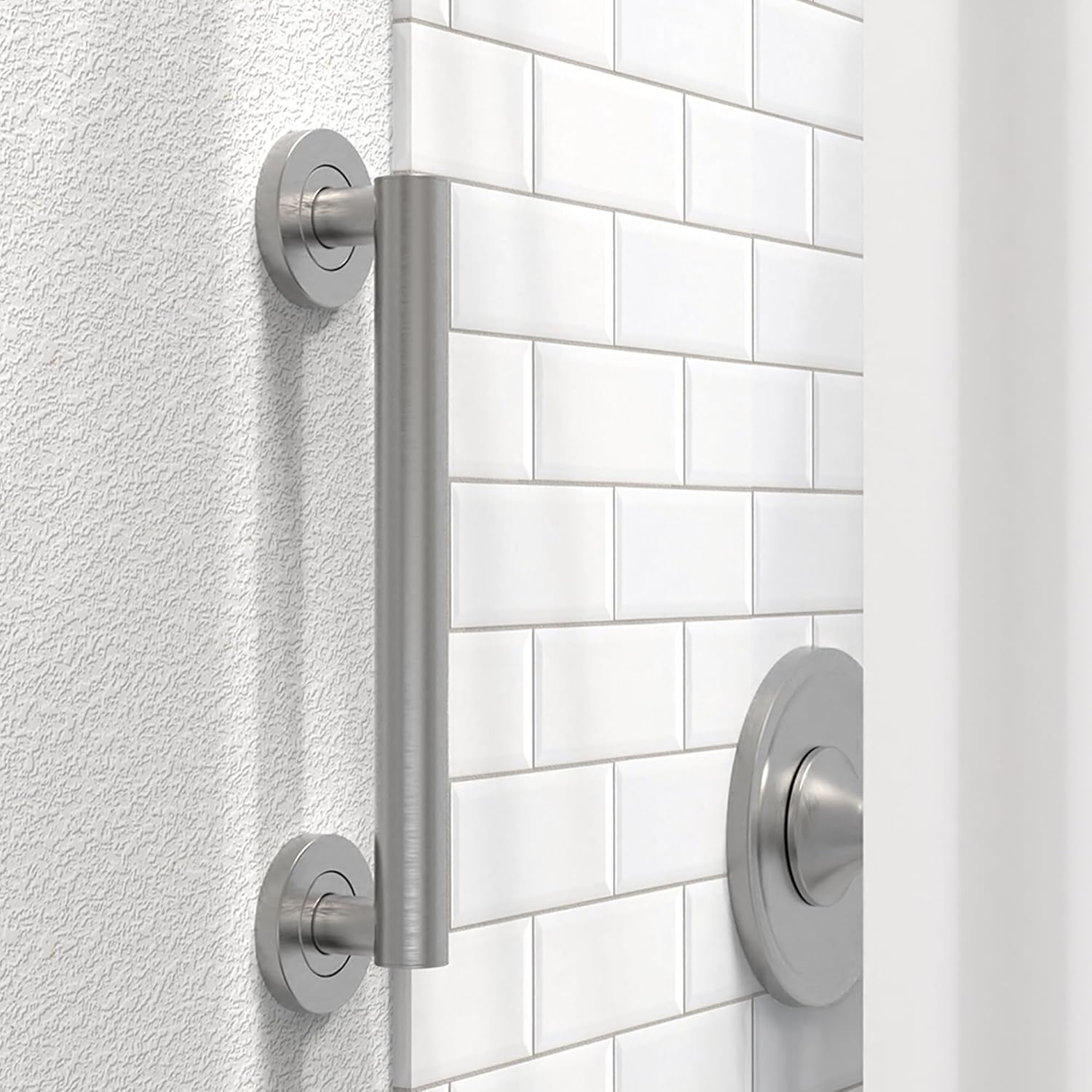 ADA Compliant Stainless Steel Grab Bar for Bathroom Safety, 500 lb Capacity

