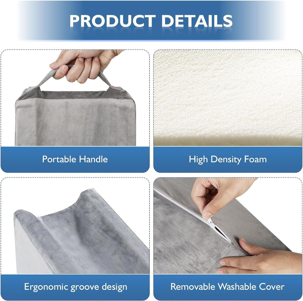 Arm Elevation Wedge Pillow with Removable Cover for Elbow, Wrist & Forearm Support

