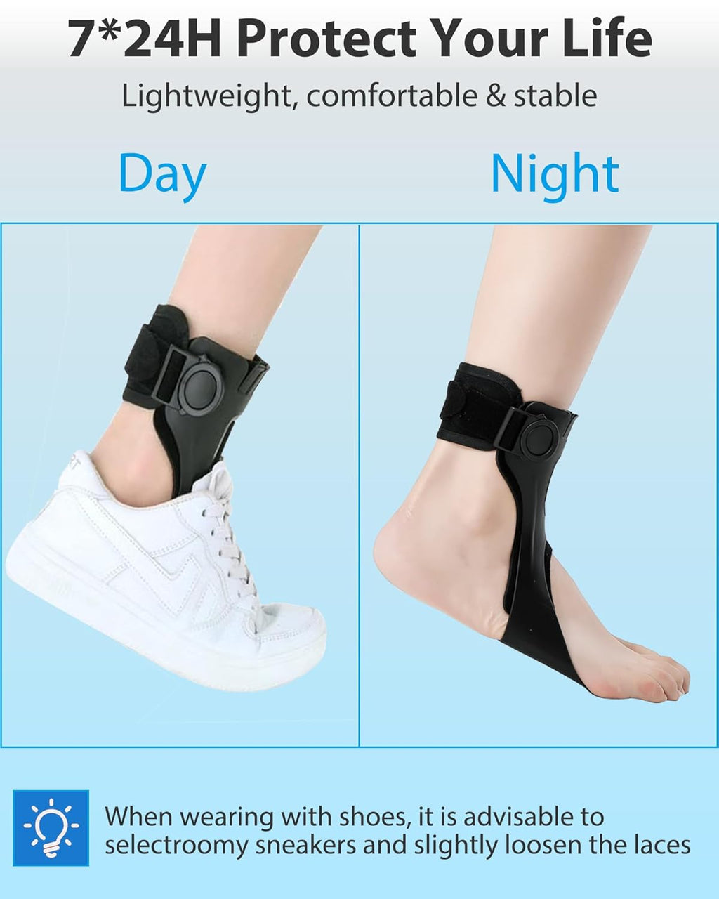 Professional AFO Drop Foot Brace Orthosis for Stroke Hemiplegia Varus Foot Drop

