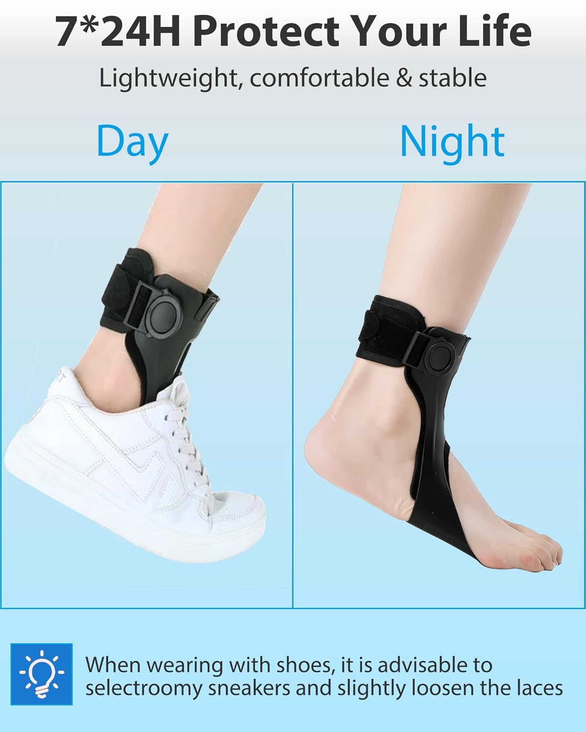 Professional AFO Drop Foot Brace Orthosis for Stroke Hemiplegia Varus Foot Drop

