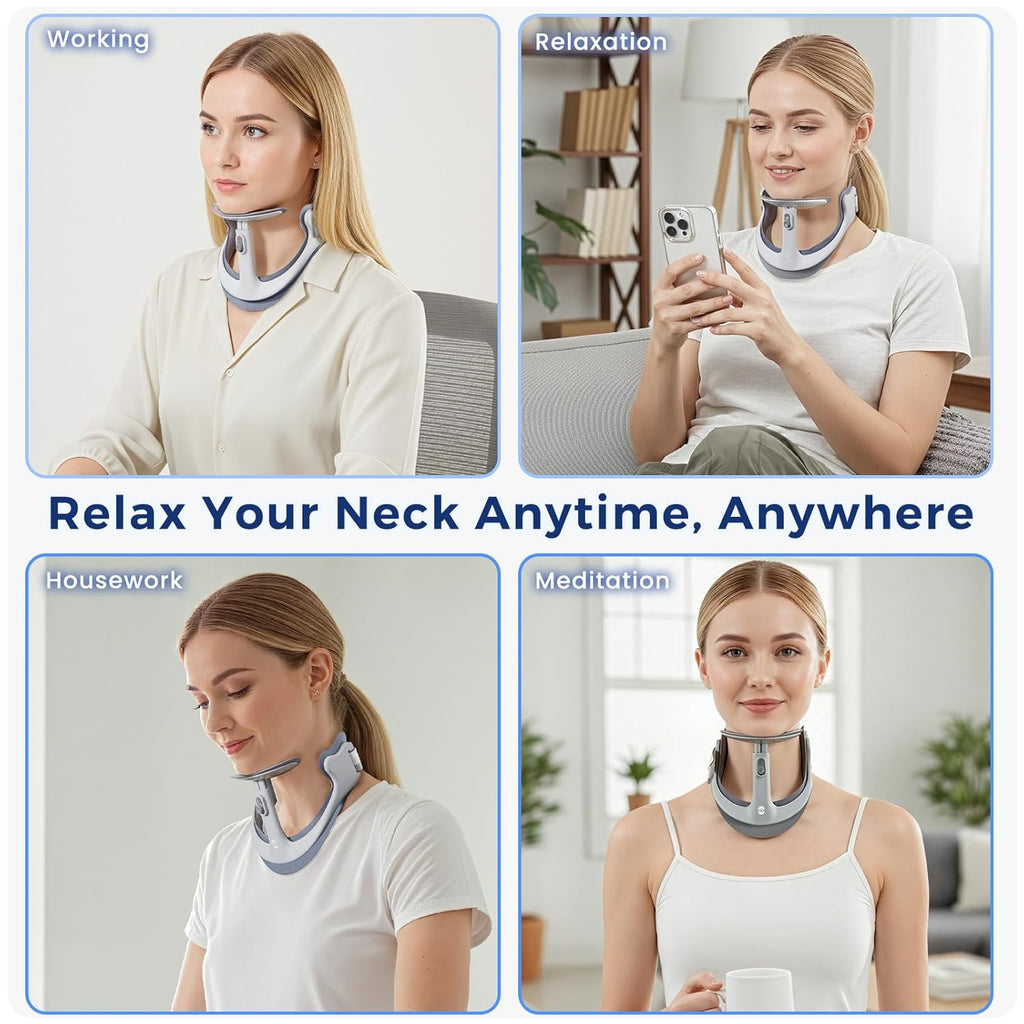 Posture Corrector Neck Collar for Cervical Alignment, 360° Adjustable Support, 28 Levels

